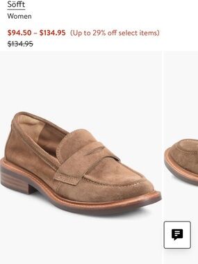 Söfft Mara Light Brown Suede Women's Suede Penny Loafers 7M